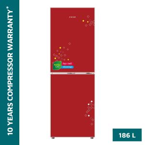 SINGER Bottom Mount Refrigerator | 186 Ltr | BCD-186F-RG | Red